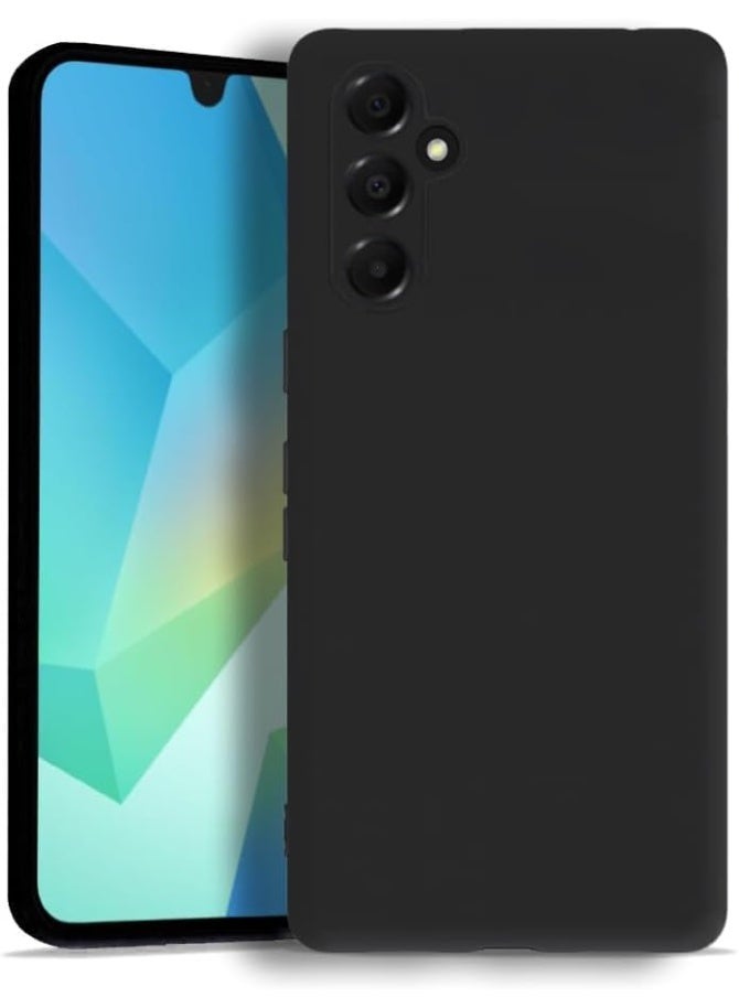 موز Silicone Case for Samsung Galaxy A57, Soft Gel Rubber, Anti-scratch, Shockproof, Slim, Full Body Protection (Black, Samsung Galaxy A57) - Image 1